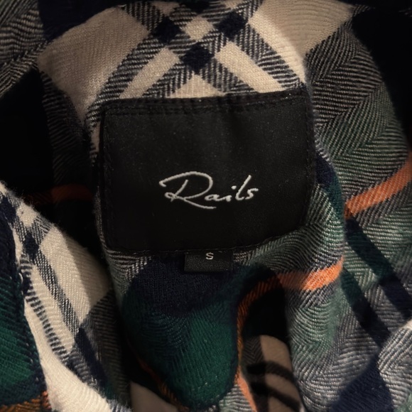 Rails Green and White Plaid Button Down Shirt - Picture 7 of 8